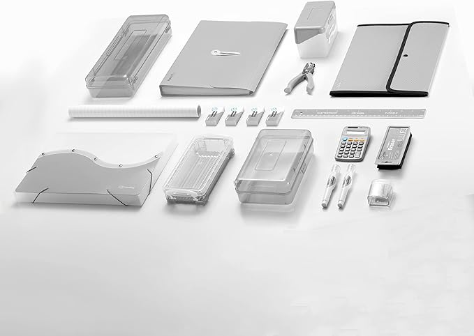 Enday Index Card Holder Grey, 3x5 Note Flash Card Organizer Case, Stackable - Image 7