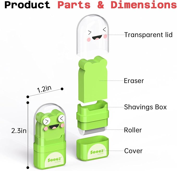 Sooez 12 Pack Pencil Erasers, Cute Animal Eraser - Image 2