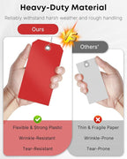 Uniclife 120 Pcs Red Plastic Tags - Image 4