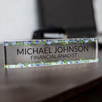 Signs ByLITA Floral Pattern Customized Nameplate | Wild Blue Personalized Full - Image 6