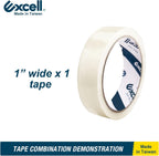 Excell ET-117 Heavy Duty Steel Desk Tape Dispenser 1" Wide 3" Core | With Safety Blade Cover, Desk Top Dispenser for Home,Office, Shop, Retail Store and Warehouse Wrapping Purpose