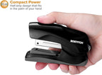 Bostitch Office Heavy Duty Stapler, 40 Sheet Capacity, No Jam, Half Strip, Fits into the Palm of Your Hand, For Classroom, Office or Desk, Black