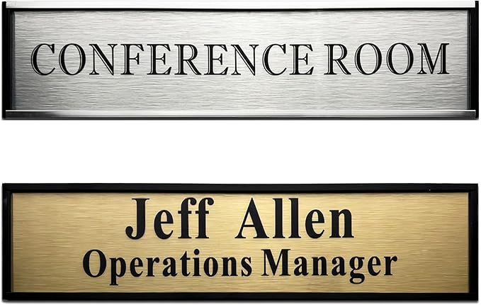SINKAA Personalized Name Plate for Door or Wall, 2 x 8 inch Custom Office by SINKAA