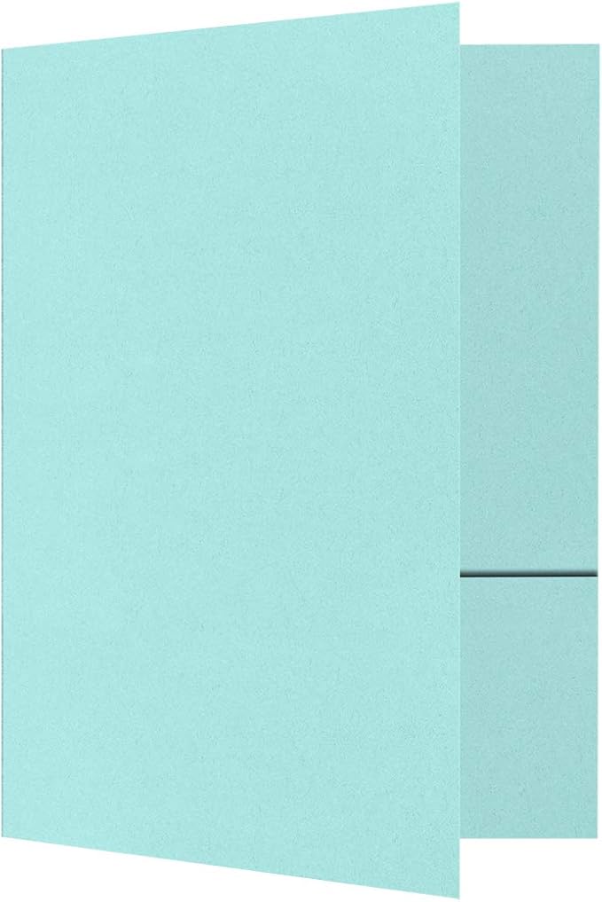 9 x 12 Presentation Folders in 100 lb. Seafoam by LUXPaper