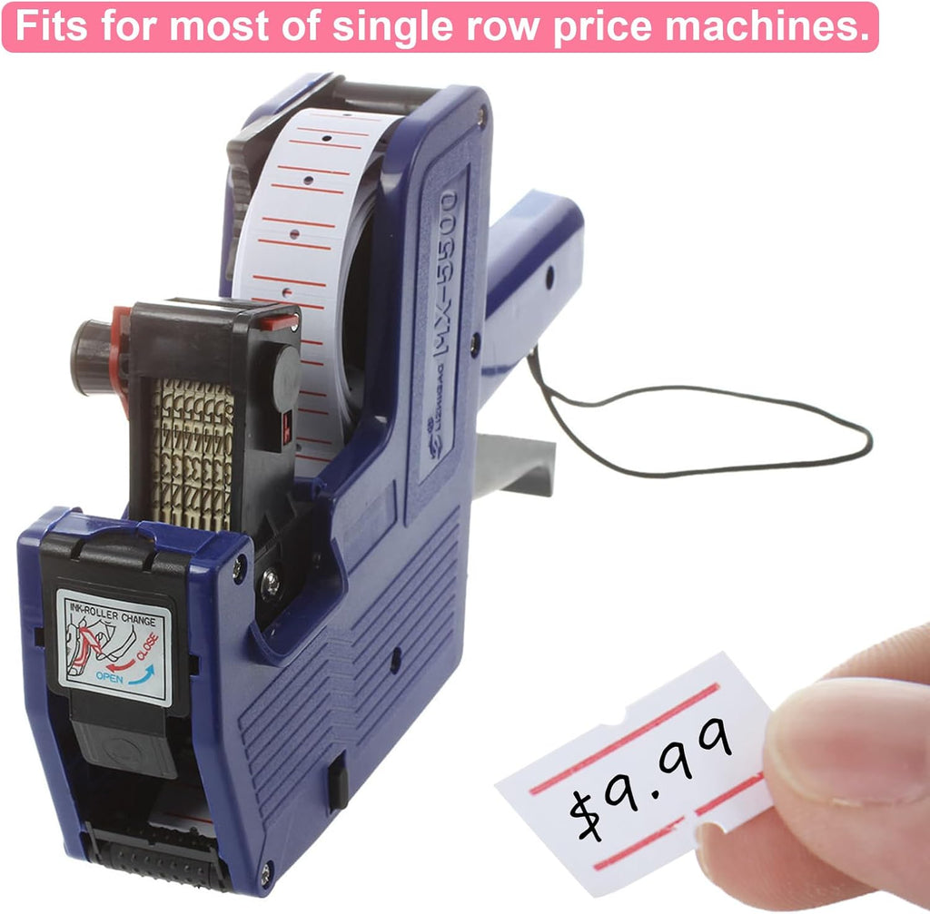 CYEAH 60 Rolls 30000 Pieces White Price Gun Labels Stickers Paper for Mx-5500, Price Tag Labels Price Sticker Fit Most of Price Tag Machines for Office, Retail Shop