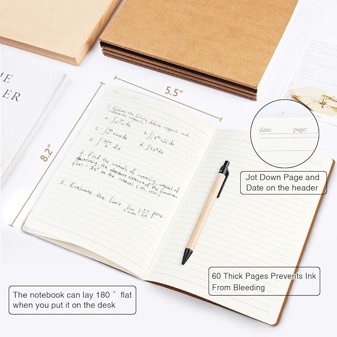 feela 30 Pack Kraft Notebooks, A5 60 Lined Pages Notebooks and Journals - Image 2