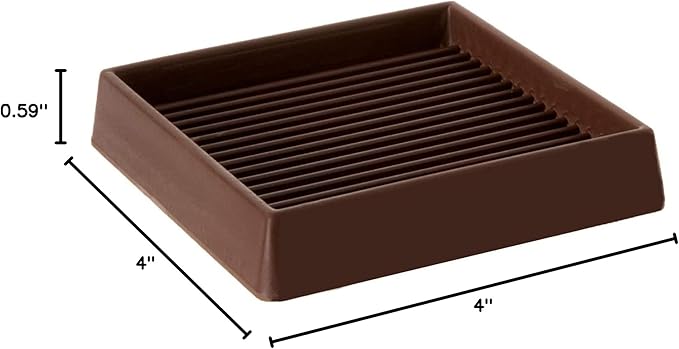 VOCOMO 4X4 Rubber Caster Cups, Non Slip Furniture Pads, Anti-Slip Gripper - Image 10