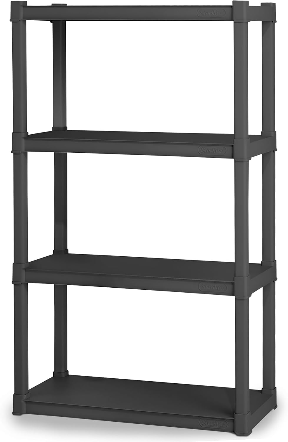 sterilite 4 shelf unit, heavy-duty plastic storage &, main product view