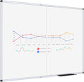 VIZ-PRO Magnetic Foldable Whiteboard, 48 x 36 Inches, Dry Erase Wall Mounted by VIZ-PRO