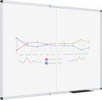 VIZ-PRO Magnetic Foldable Whiteboard, 48 x 36 Inches, Dry Erase Wall Mounted by VIZ-PRO
