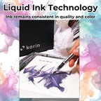 karin brushmarker pro 63pc mega box brush tip, close-up detail
