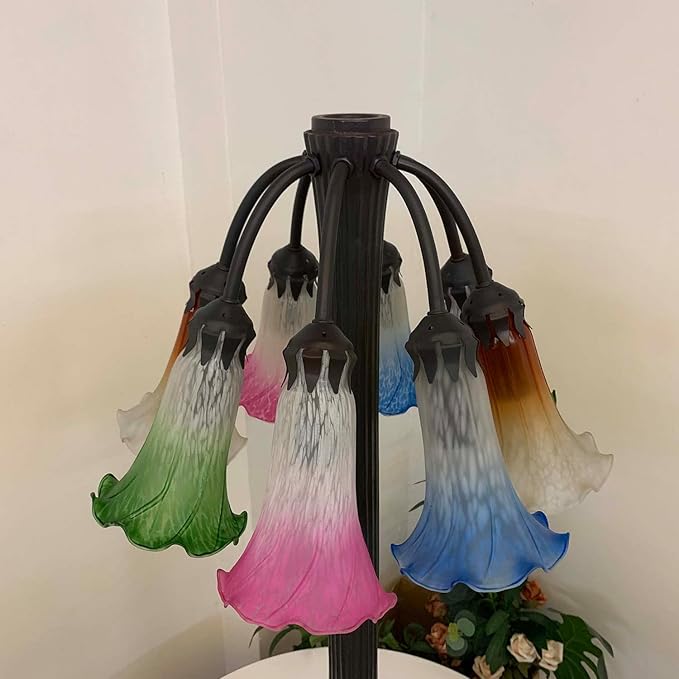 Bieye LS02 Lily Flower Blown Glass Lampshade - Image 8