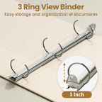 SUNEE 3 Ring Binder 1 Inch 1 Pack - Image 3