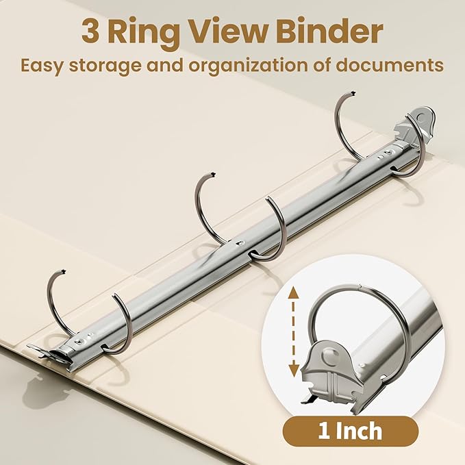 SUNEE 3 Ring Binder 1 Inch 1 Pack - Image 3