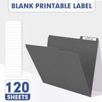 File Folder, PANDRI 120 Pack File Folder, 1/3 Cut Tab, Letter Size, Filing - Image 5