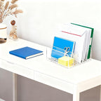 itechpanda Acrylic Mail Holder Clear File Sorter Desk Organizer Clean Desktop - Image 5