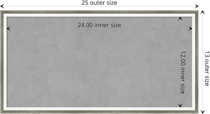 Amanti Art Silver Framed Magnetic Board 13x25 Small Vision Board - Image 4