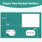 Two Pocket Folders, RAZCC 50 Pack 2 Pocket Folders Fit Letter Size Paper - Image 2
