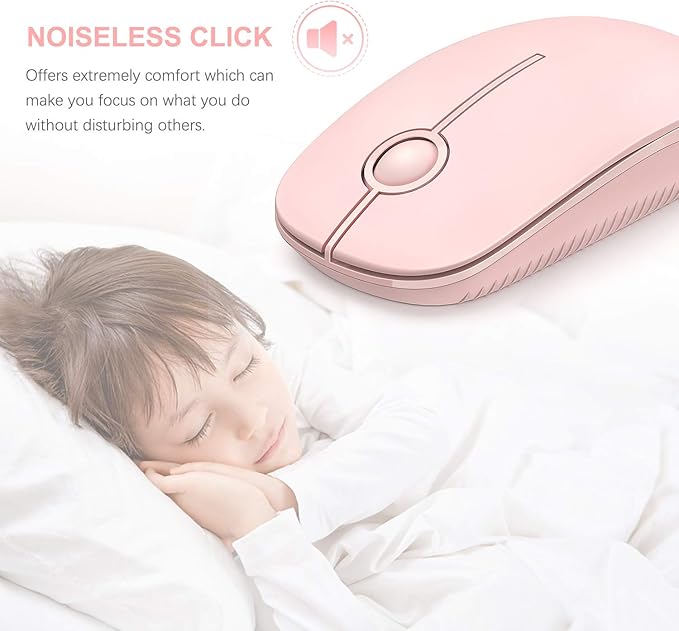 VssoPlor Wireless Mouse, 2.4G Slim Portable Computer Laptop Mouse - Image 2