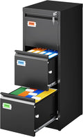 PEUKC 3-Drawer File Cabinet, 16.3" Deep Vertical Filing Cabinet by PEUKC