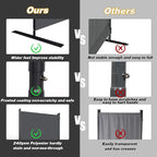 CHOSENM Room Divider, 6 Panel Folding Privacy Screens - Image 3
