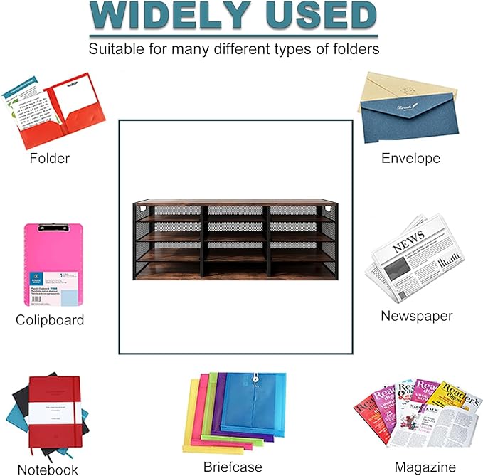 PAG-Mass Mail Sorter Adjustable Holder, Countertop Literature Organizer - Image 3