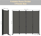 MAYOLIAH 4 Panel Room Divider Screen 6Ft Tall Foldable Privacy Dividers Indoor - Image 5