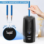afmat ps29 rechargeable long point pencil sharpener for, close-up detail