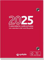 Grafoplás | Taco Desktop Calendar 2025 | 8.5 x 11 cm | Day Page View | Contributor Calendar | 70 g Paper | FSC Certified | Perfect Office Supplies for Desk