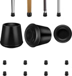 1/4" Round Rubber Furniture Leg Tips Caps, 8 Pack Black Extra Small Furniture by VOCOMO