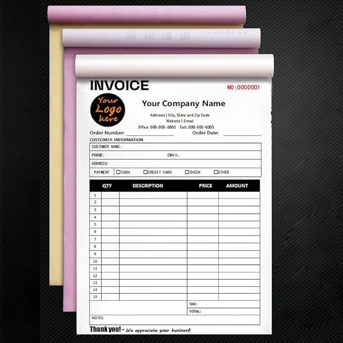 Custom Carbonless Sales Invoice Form Books - Image 2