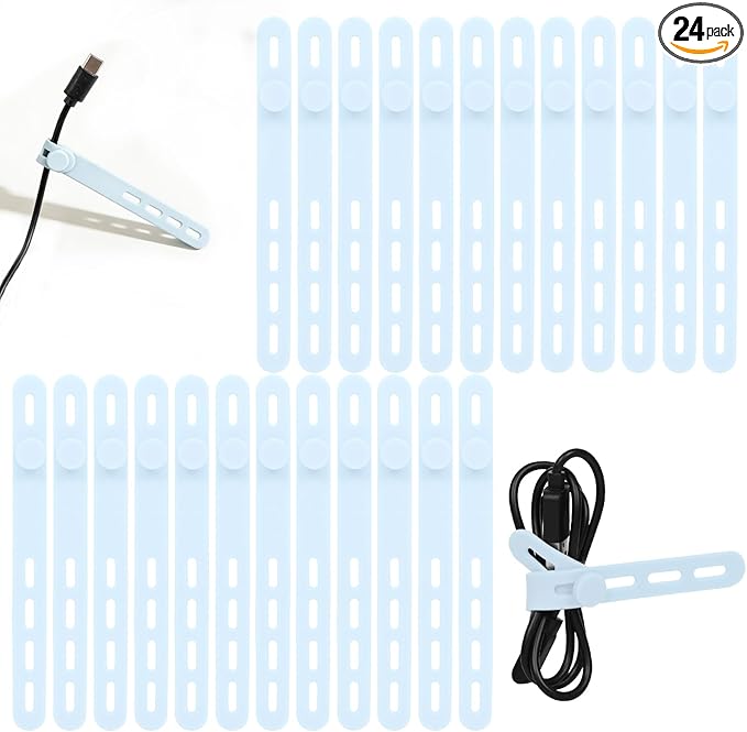 Donruby 24Pcs Silicone Cable Ties by Donruby
