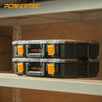 POWERTEC Small Parts Organizer & Tool Box – 10 Compartments, IP65 Water & Dust - Image 9