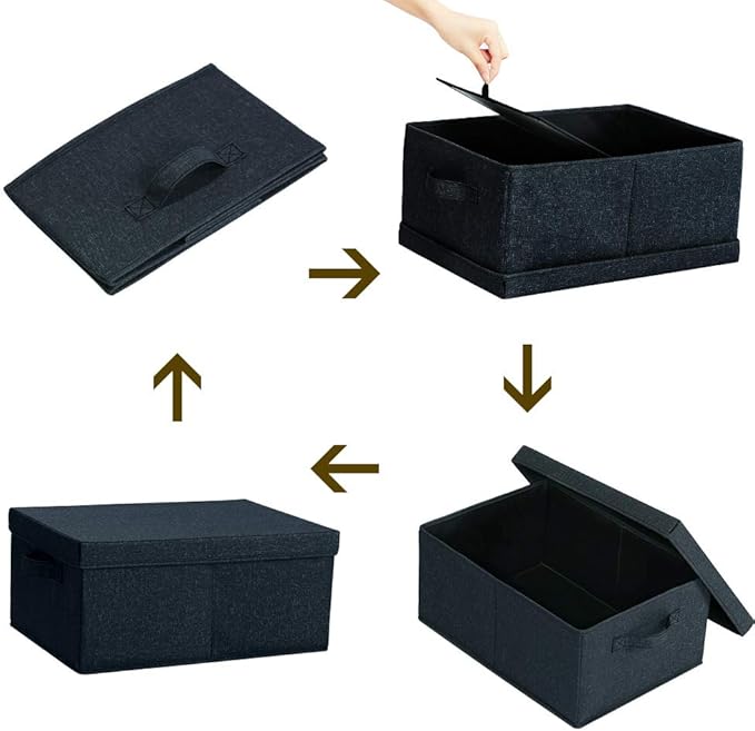HOONEX Linen Foldable Storage Bins - Image 6