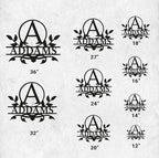 Personalized Metal Name Signs, Split Letter Monogram Wall Decor, Custom Last - Image 5