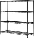 SINGAYE 4 Shelves Adjustable Shelf Heavy Duty Shelf 1400LBS Wire Storage by SINGAYE