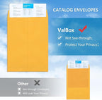 ValBox 9x12 Self Seal Security Catalog Envelopes 250 Packs Brown Kraft Envelopes - Image 5