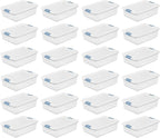 Sterilite 24-Pack Latching Box, Under Bed Storage Bins - Image 2