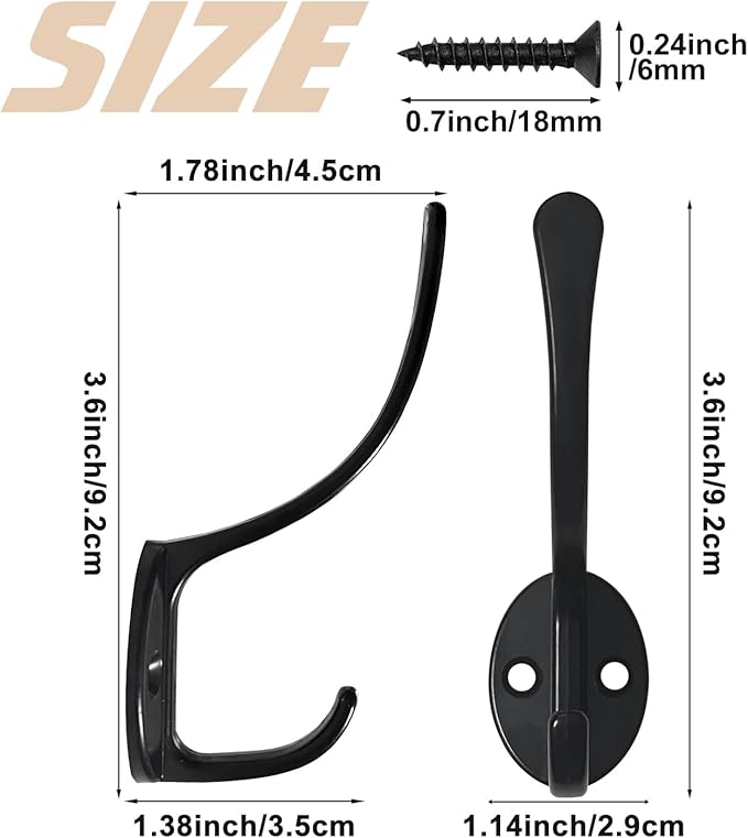 Homanu 14 Pack Coat Hooks Wall Mounted - Image 5