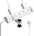 40W Fast Charging Station, Desk Clamp Power Strip 20W USB C, 8 Outlets
