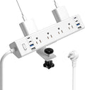 40W Fast Charging Station, Desk Clamp Power Strip 20W USB C, 8 Outlets by Jgstkcity