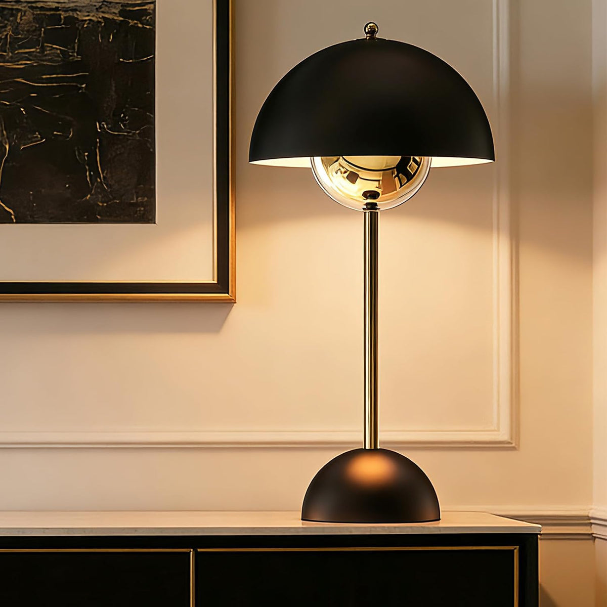 Dawnrise Cordless Table Lamp with 3 Color Temperatures, Modern Luxury Style