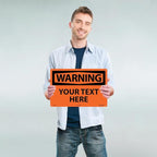 Custom OSHA Style Warning Sign 12" x 18" Plastic Sign, Customizable "Your Text - Image 2