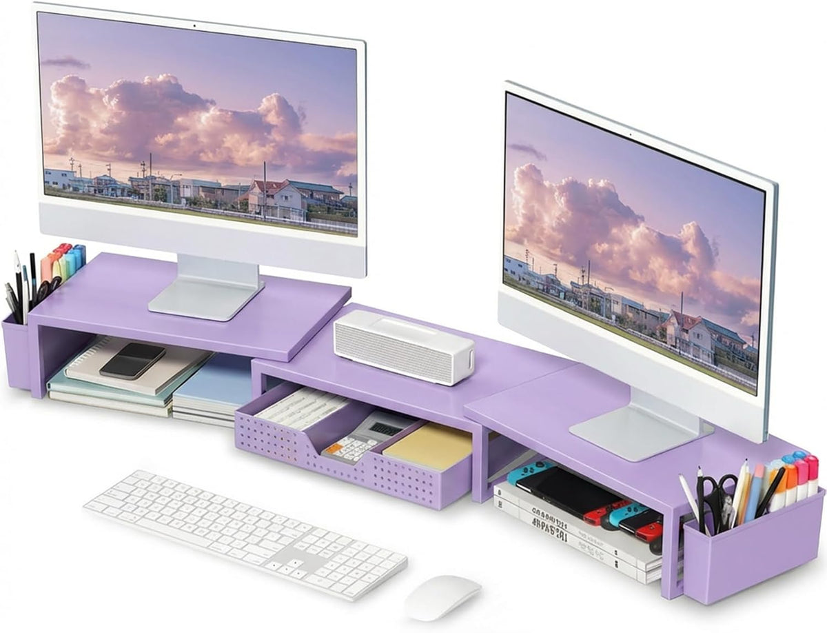 opnice desk organizers and accessories, dual monitor stand, main product view