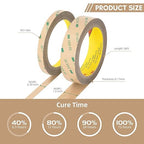 Made of 3M 300LSE Double Sided Tape 0.5" x 36Ft Clear, Heavy Duty Adhesive Tape - Image 8