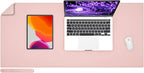 Wolaile PU Leather Desk Pad Blotter, Light Pink Waterproof Office Desktop Mat by Wolaile