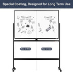 Dry Erase Whiteboard Easel on Wheels - Image 5