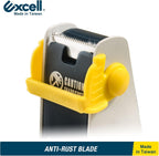 Excell ET-117 Heavy Duty Steel Desk Tape Dispenser 1" Wide 3" Core | With Safety Blade Cover, Desk Top Dispenser for Home,Office, Shop, Retail Store and Warehouse Wrapping Purpose