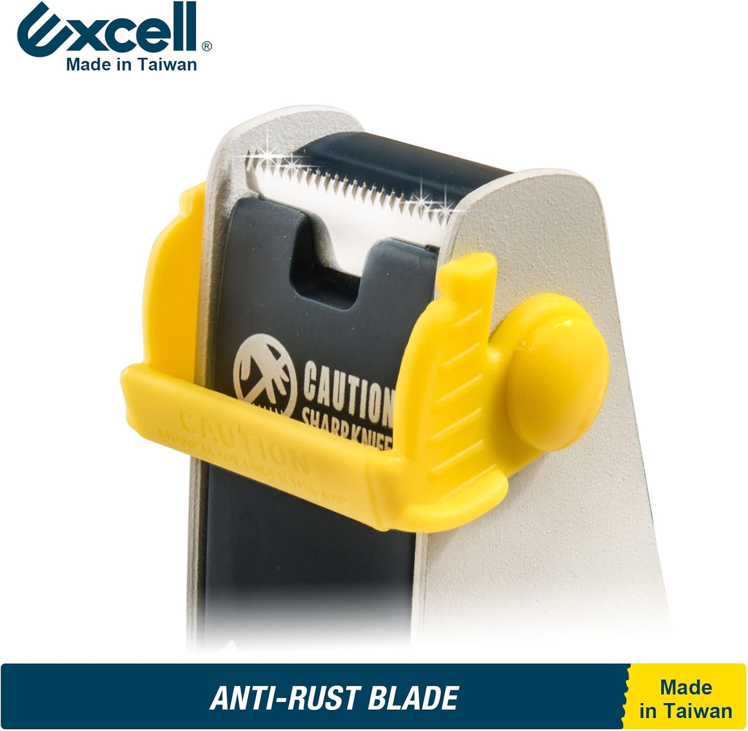 Excell ET-117 Heavy Duty Steel Desk Tape Dispenser 1" Wide 3" Core | With Safety Blade Cover, Desk Top Dispenser for Home,Office, Shop, Retail Store and Warehouse Wrapping Purpose