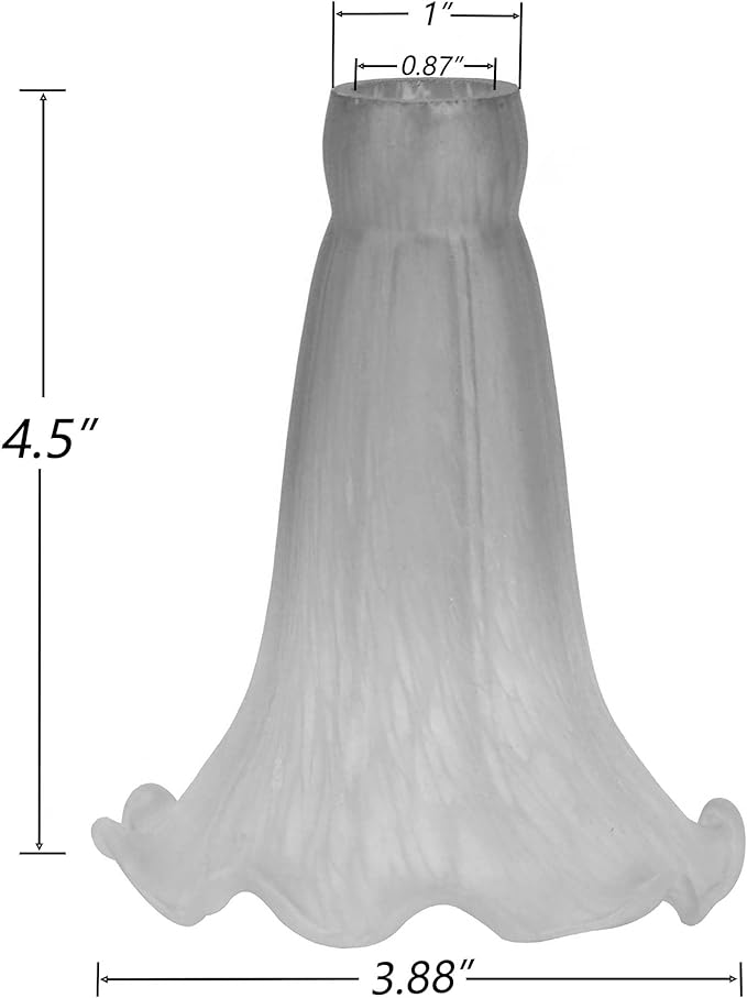 Bieye LS03S Lily Flower Blown Glass Lampshade - Image 4